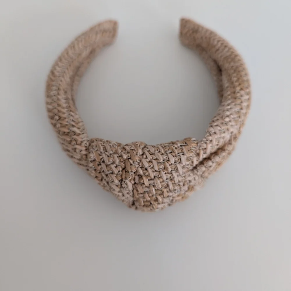 Tan Wicker Braided Headband - Picture 3 of 3